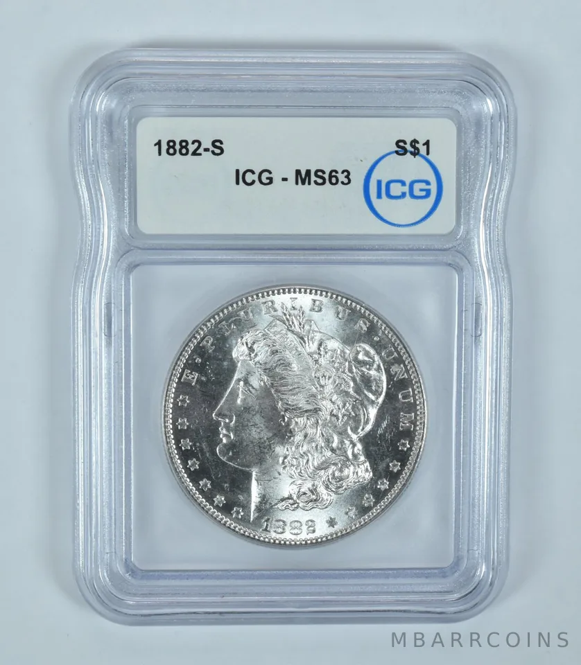 1882-S Morgan Silver Dollar MS63 ICG