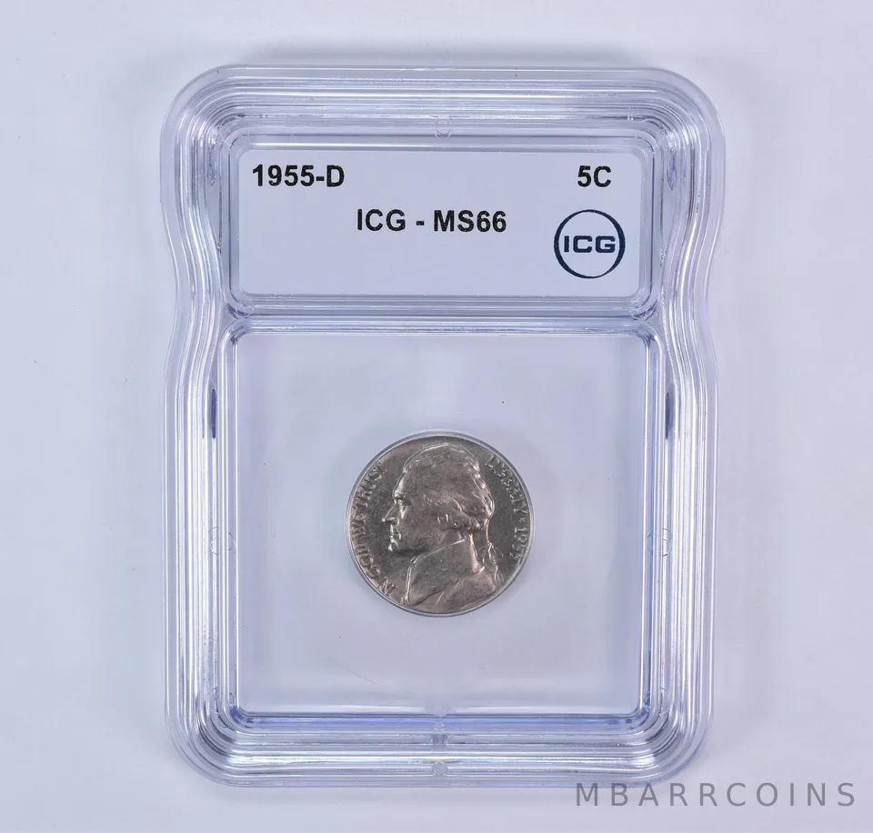1955-D Jefferson Nickel MS66 ICG