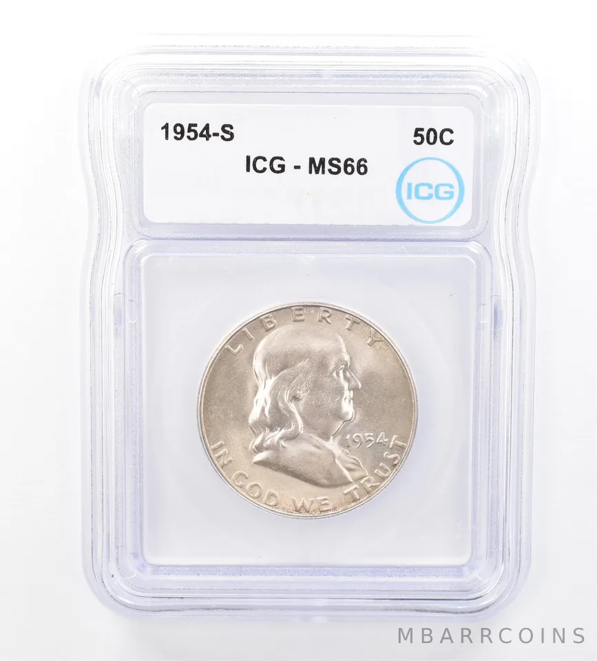 1954-S Franklin Half Dollar MS66 ICG *1716