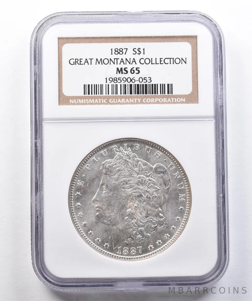 1887 Morgan Silver Dollar Great Montana Collection MS65 NGC *1759