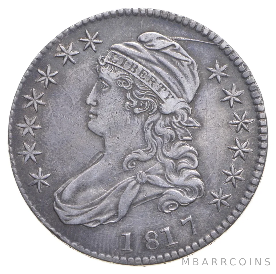 1817 Capped Bust Half Dollar Clashed Die Error *3808