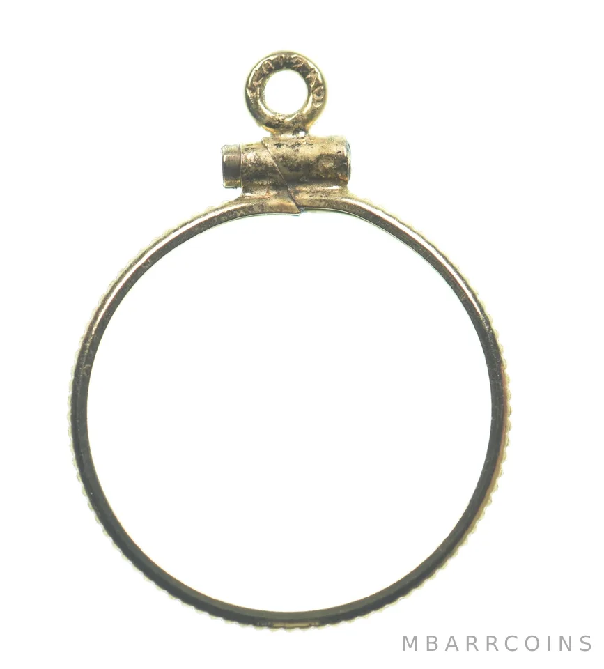 12k 0.6 Gram Gold Filled 15.5mm Coin Bezel Pendant Frame Edge *4963