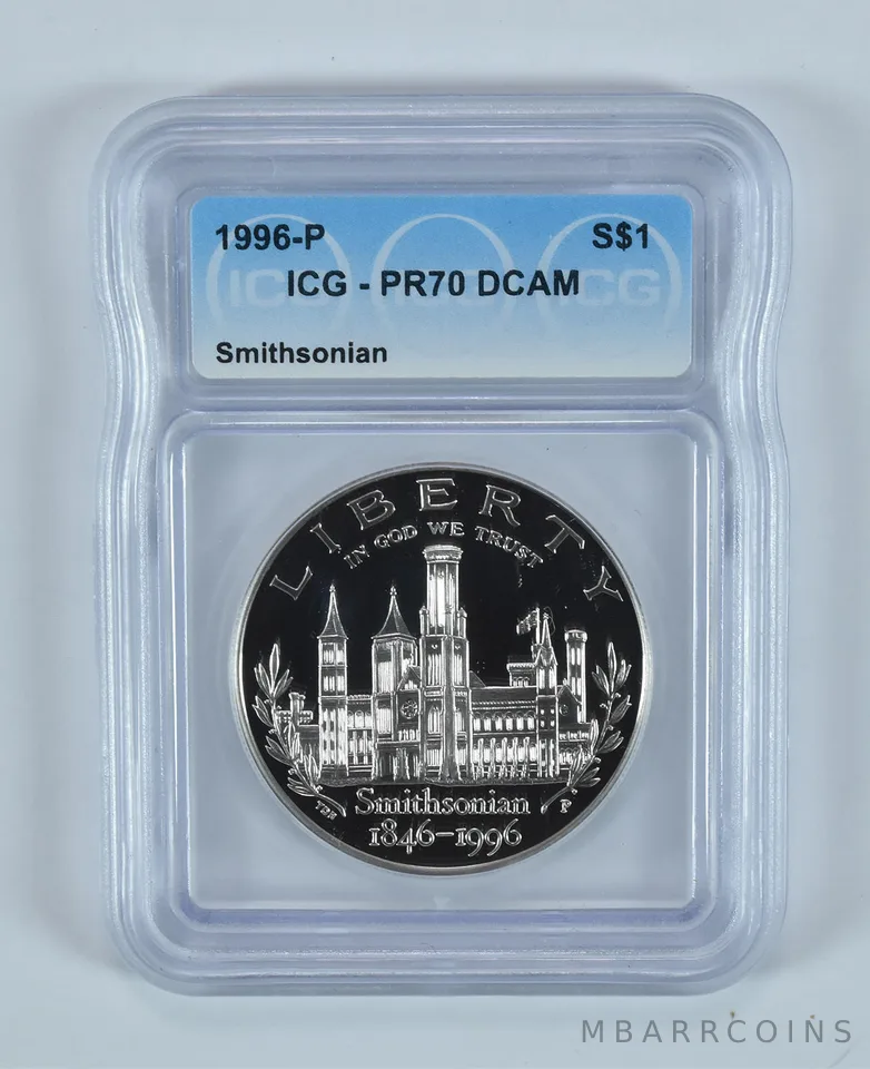 1996-P Smithsonian Commemorative Dollar PR70 DCAM ICG