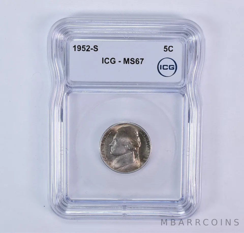 1952-S Jefferson Nickel MS67 ICG