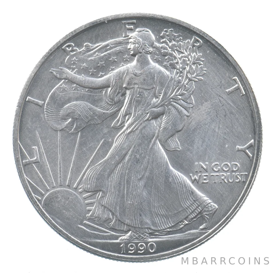 Better Date 1990 American Silver Eagle 1 Troy Oz .999 Fine Silver *839