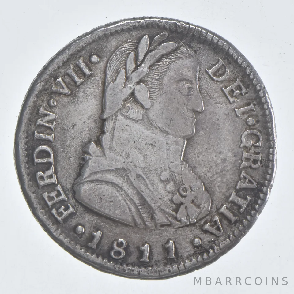 1811 Mexico 2 Reales Estate Coin Collection *294