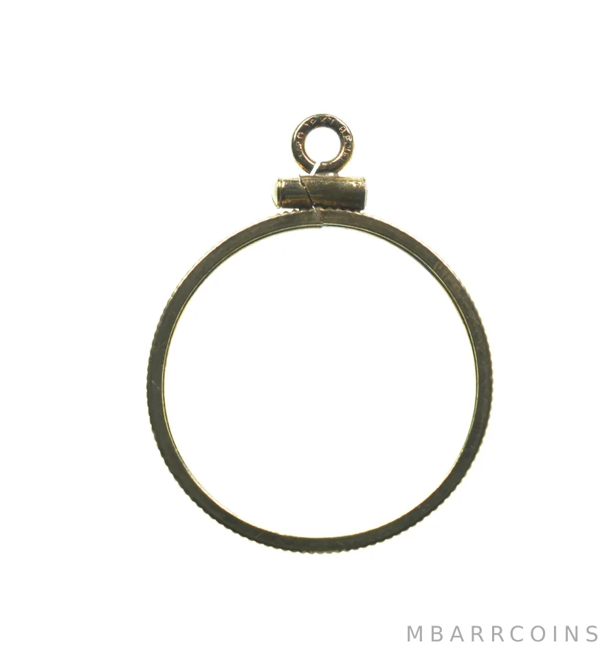14K 21.2mm Gold Filled US Nickel Coin Bezel Pendant Frame Edge *1318