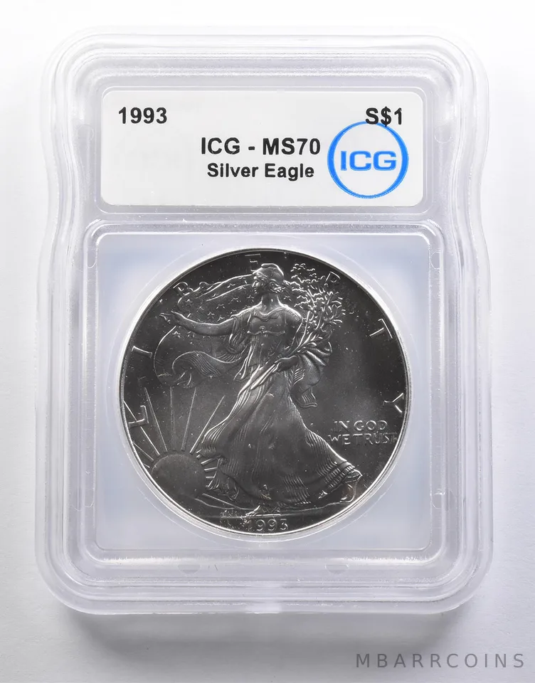 1993 American Silver Eagle MS70 ICG *6548