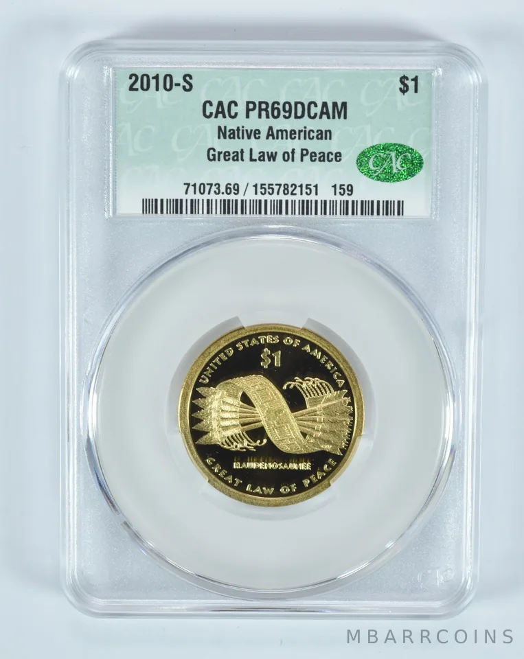 2010-S Sacagawea $1 Native American Great Law Of Peace PR69 DCAM CAC CACg