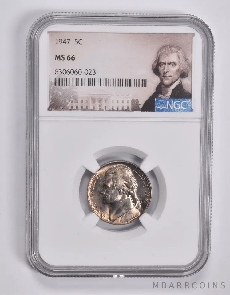 MS66 1947 Jefferson Nickel NGC a3648