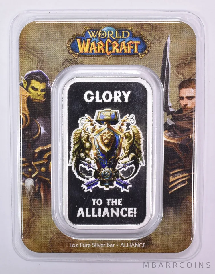 1 Oz Silver Bar World Of Warcraft Glory To The Alliance