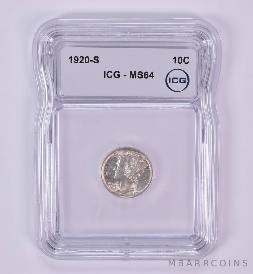 1920-S Mercury Dime MS64 ICG *1780