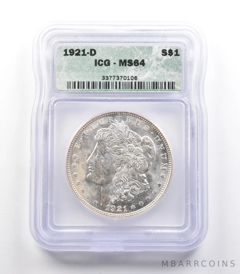 1921-D Morgan Silver Dollar MS64 ICG *2433