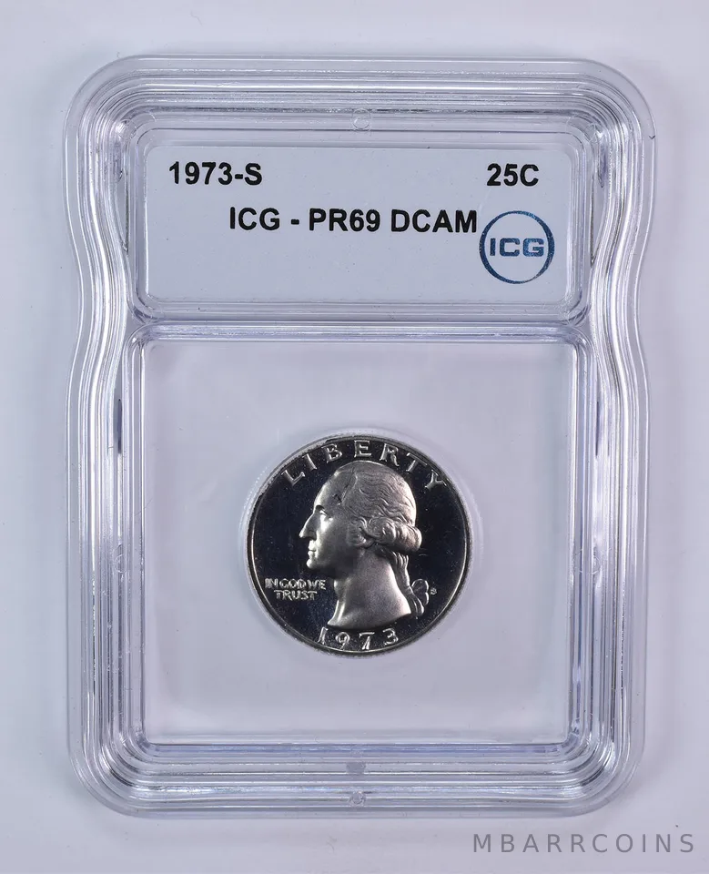 1973-S Washington Quarter PR69 DCAM ICG