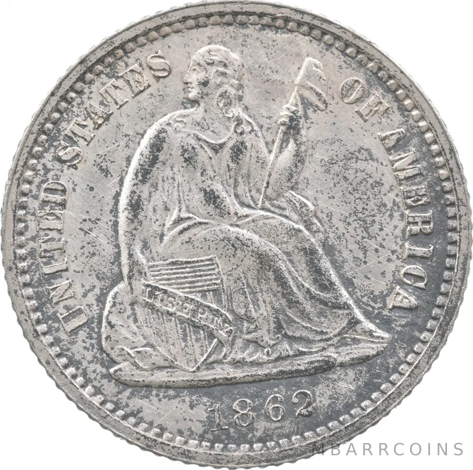 1862 Seated Liberty Half Dime *5481
