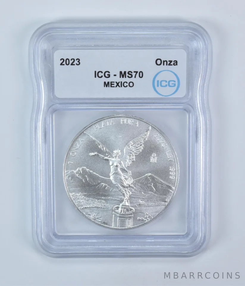 2023 Mo Mexico 1 Onza Silver Libertad MS70 ICG