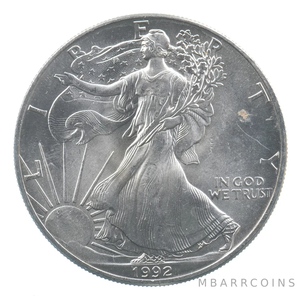 Better Date 1992 American Silver Eagle 1 Troy Oz .999 Fine Silver *664