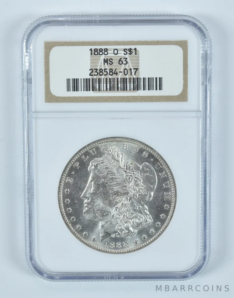 1888-O Morgan Silver Dollar MS63 NGC Brown Label