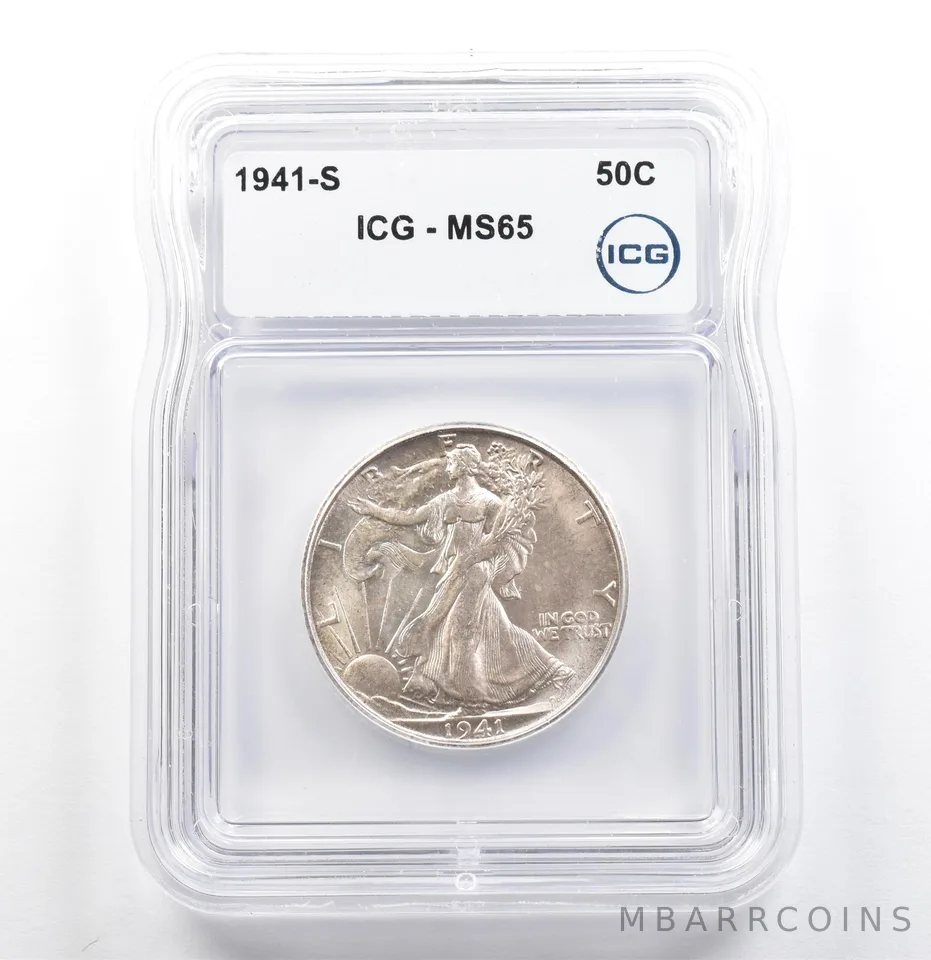 1941-S Walking Liberty Half Dollar MS65 ICG *6831