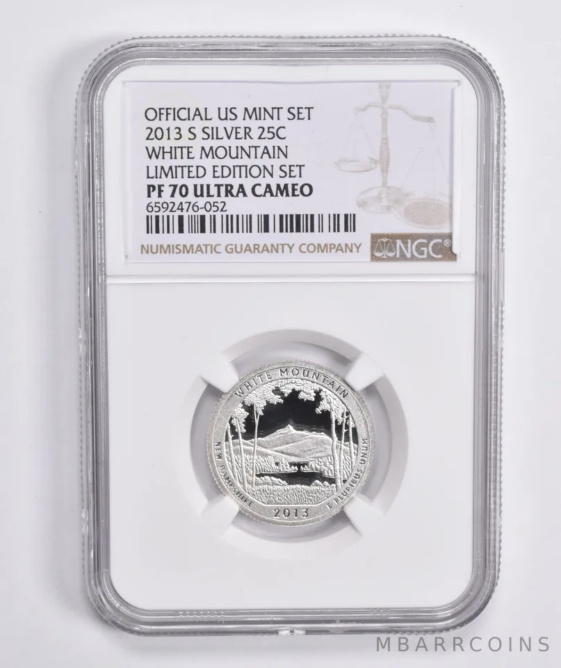 2013-S Silver White Mountain Quarter Limited Edition PF70 UCAM NGC