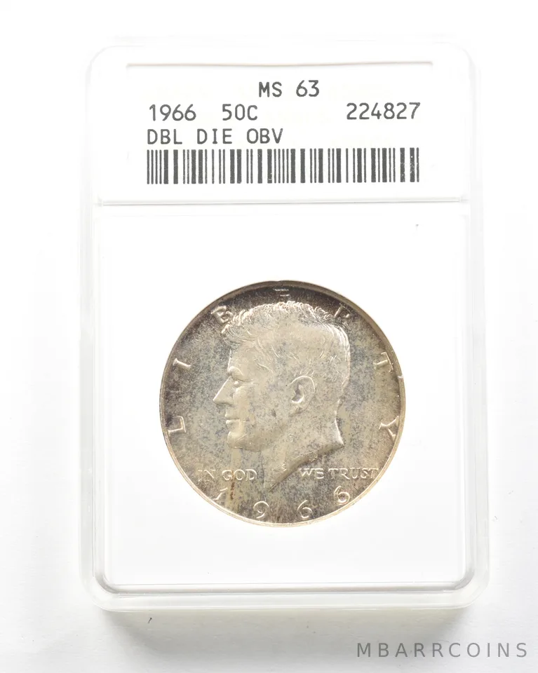 1966 Kennedy Half Dollar DDO MS63 ANACS *2088