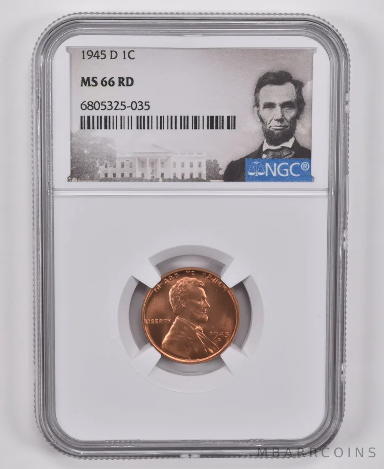 1945-D Lincoln Wheat Cent MS66 RD NGC Special Label