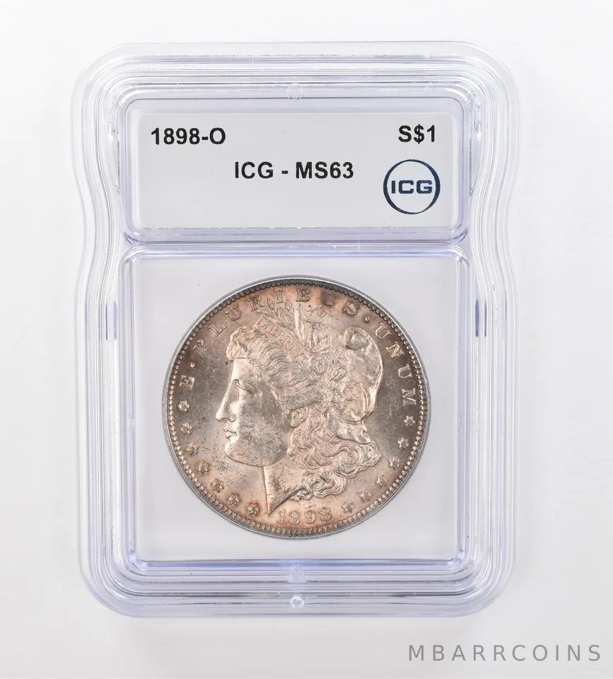 1898-O Morgan Silver Dollar MS63 ICG Beautiful Tone *0990