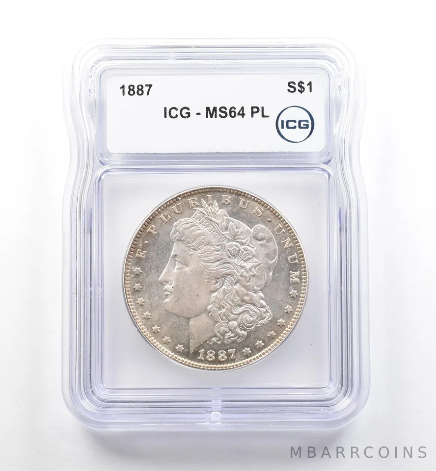 1887 Morgan Silver Dollar MS64 PL ICG *7520