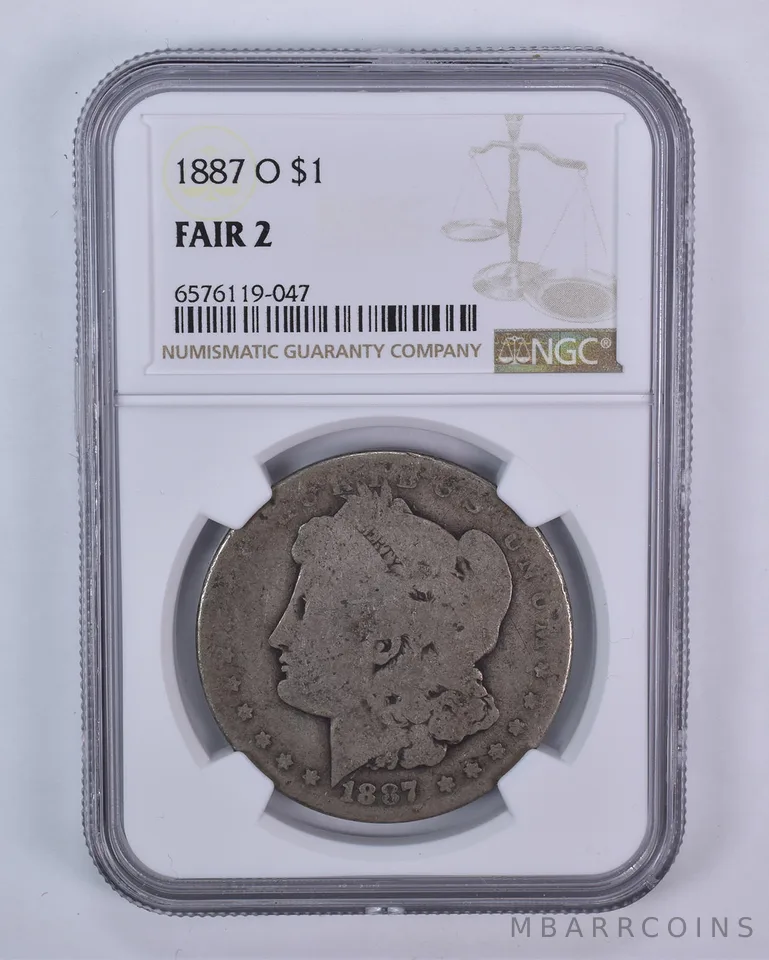 1887-O Morgan Silver Dollar Fair 2 NGC Lowball