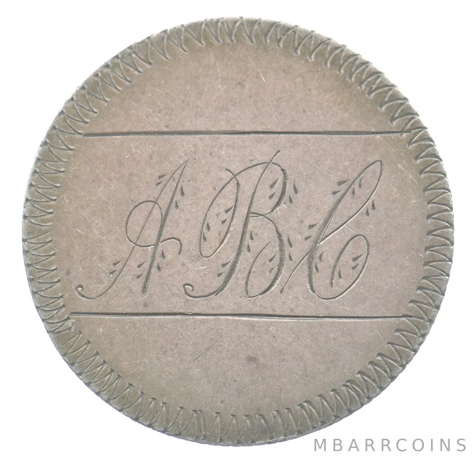 1854 Arrows Seated Liberty Quarter Love Token Victorian A B C *5525