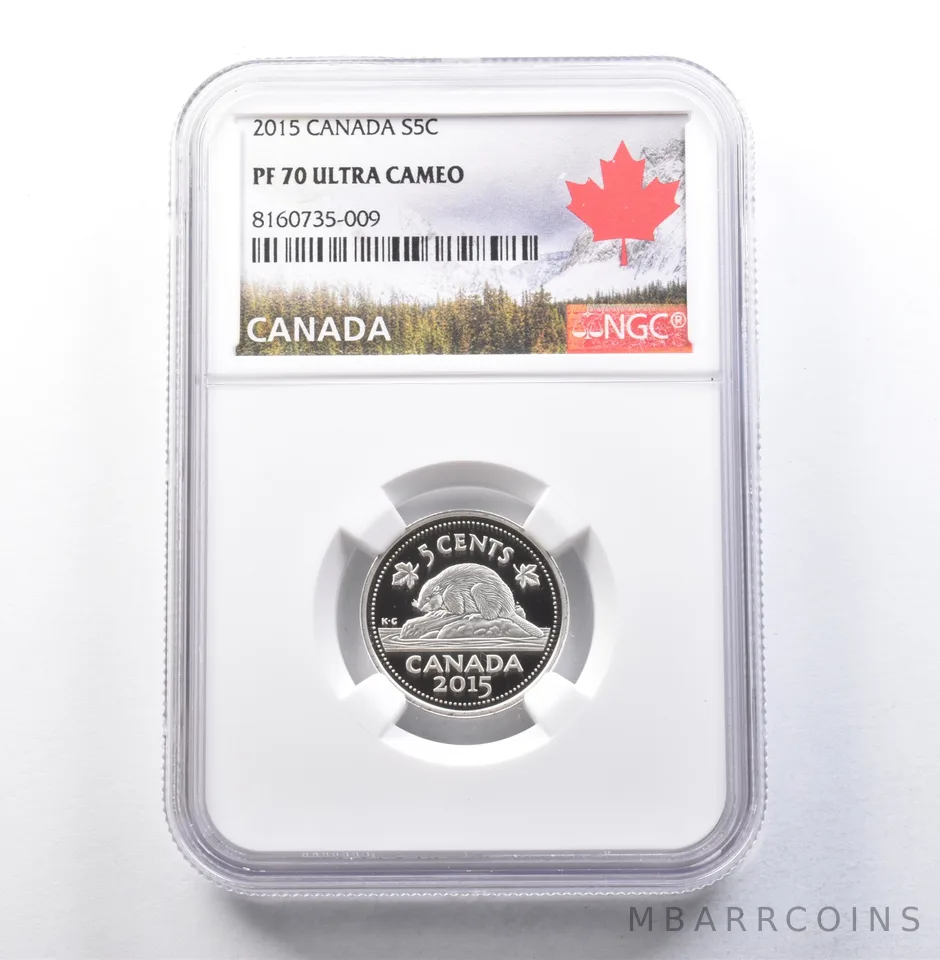 2015 Canada 5 Cents Silver PF70 UCAM NGC *5866