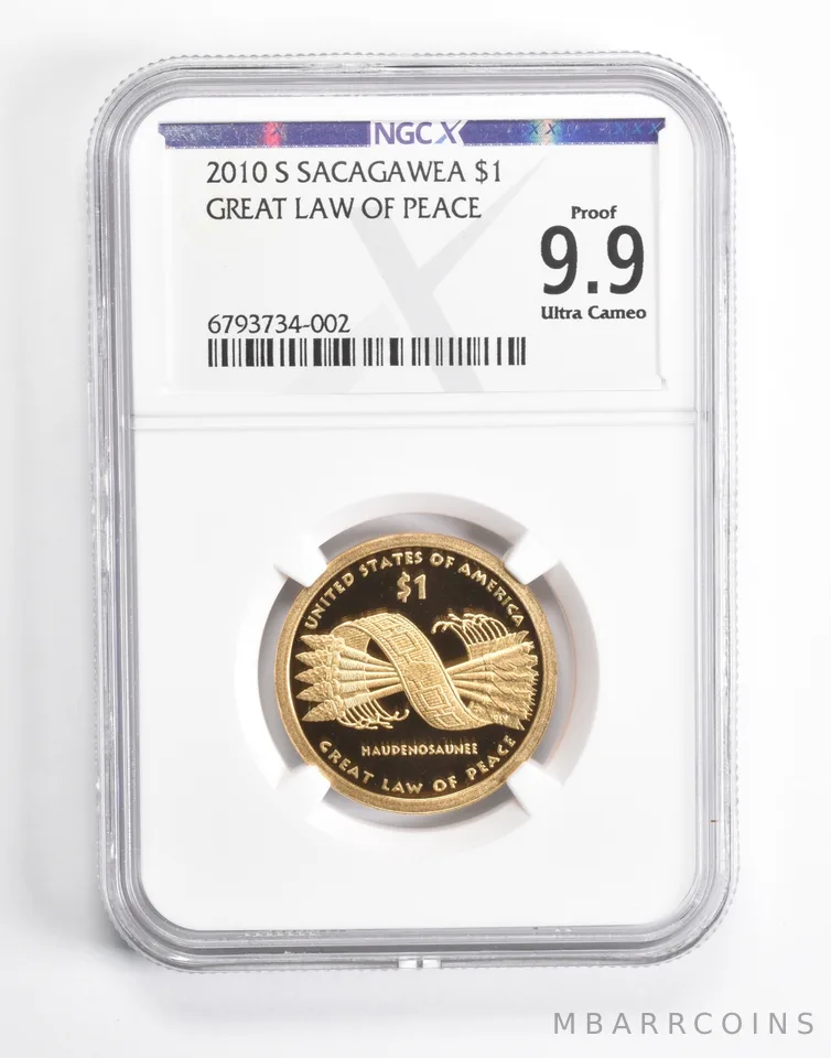 2010-S Sacagawea $1 Great Law of Peace Proof 9.9 UCam NGC X NGCX