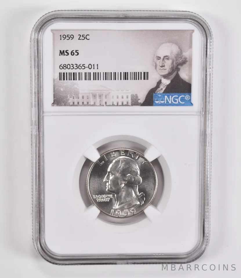 1959 Washington Quarter MS65 NGC Special Label