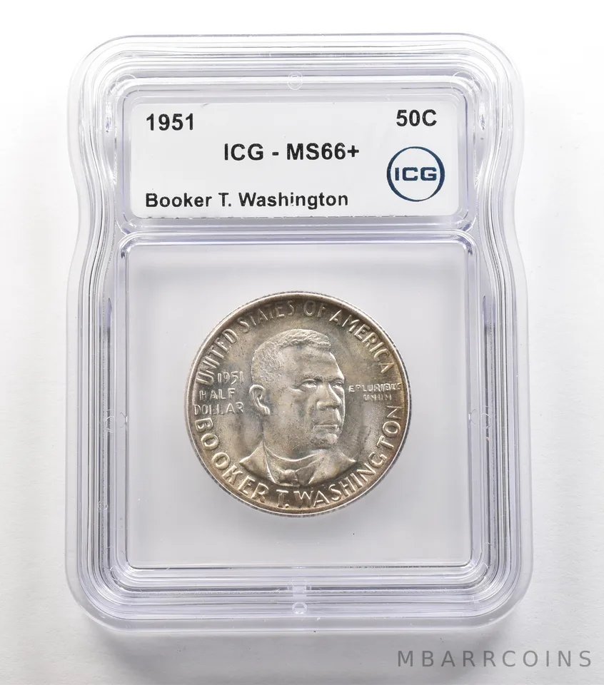 1951 Booker T Washington Commemorative Half Dollar MS66+ ICG *6694