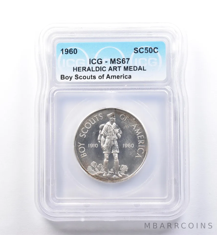 1960 So Called Half Dollar Boy Scouts Of America MS67 ICG *8522