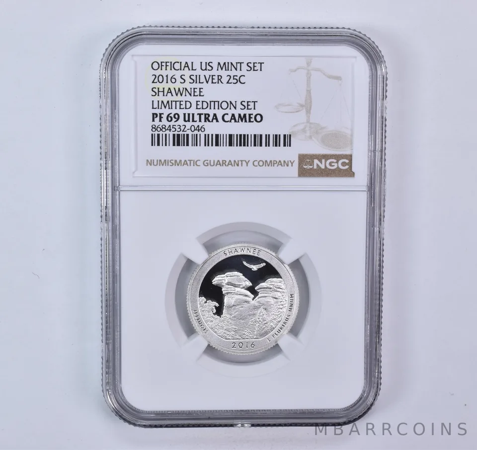 2016-S ATB Quarter Silver Shawnee Limited Edition Set PF69 UCAM NGC Brown Lbl