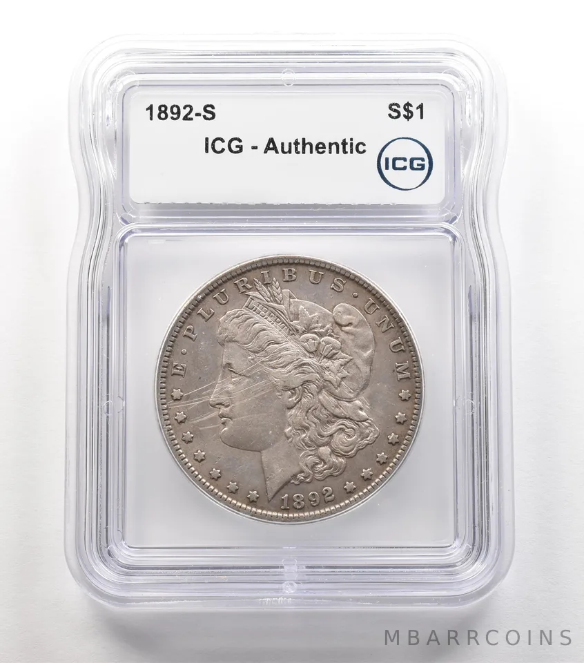 1892-S Morgan Silver Dollar Authentic ICG *5624