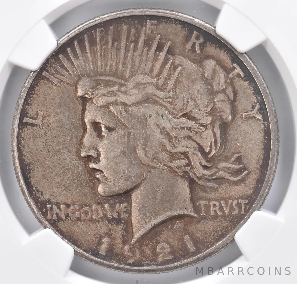 1921 Peace Silver Dollar High Relief Genuine NGC Beautiful Tone *1108