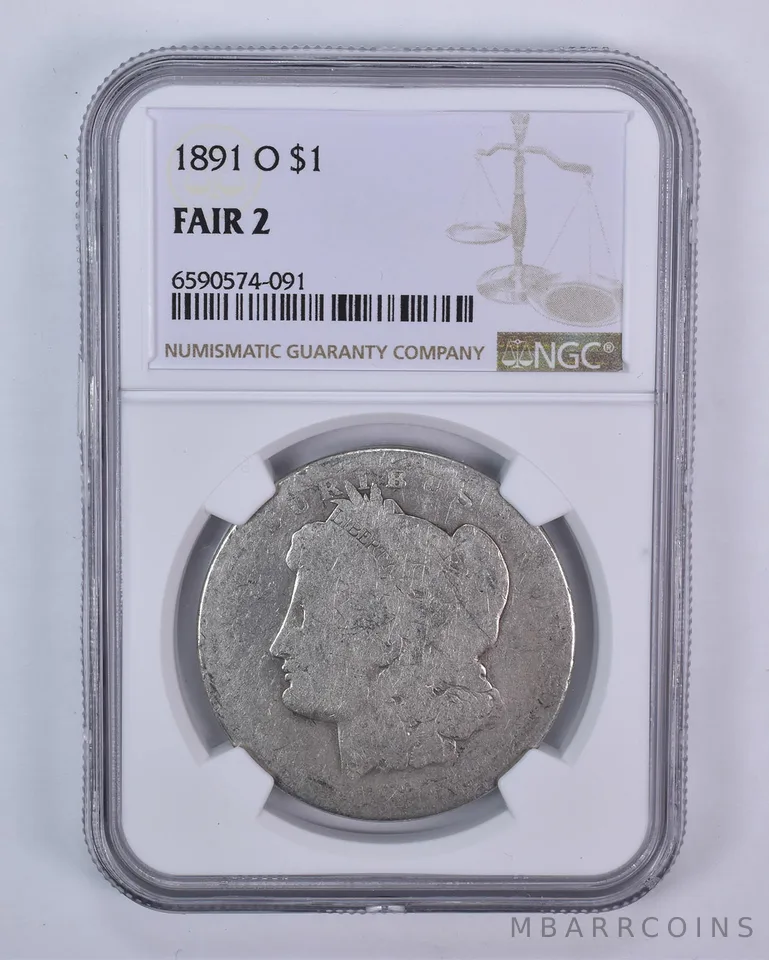 1891-O Morgan Silver Dollar Fair 2 NGC Lowball