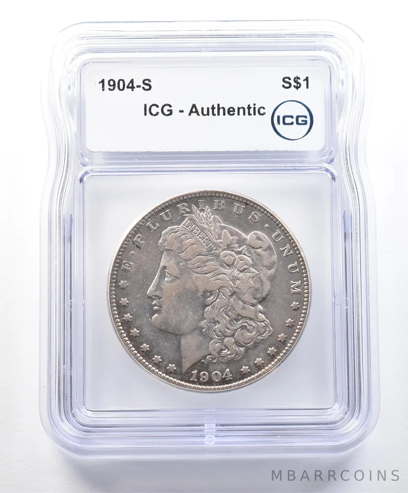 1904-S Morgan Silver Dollar Authentic ICG *9021