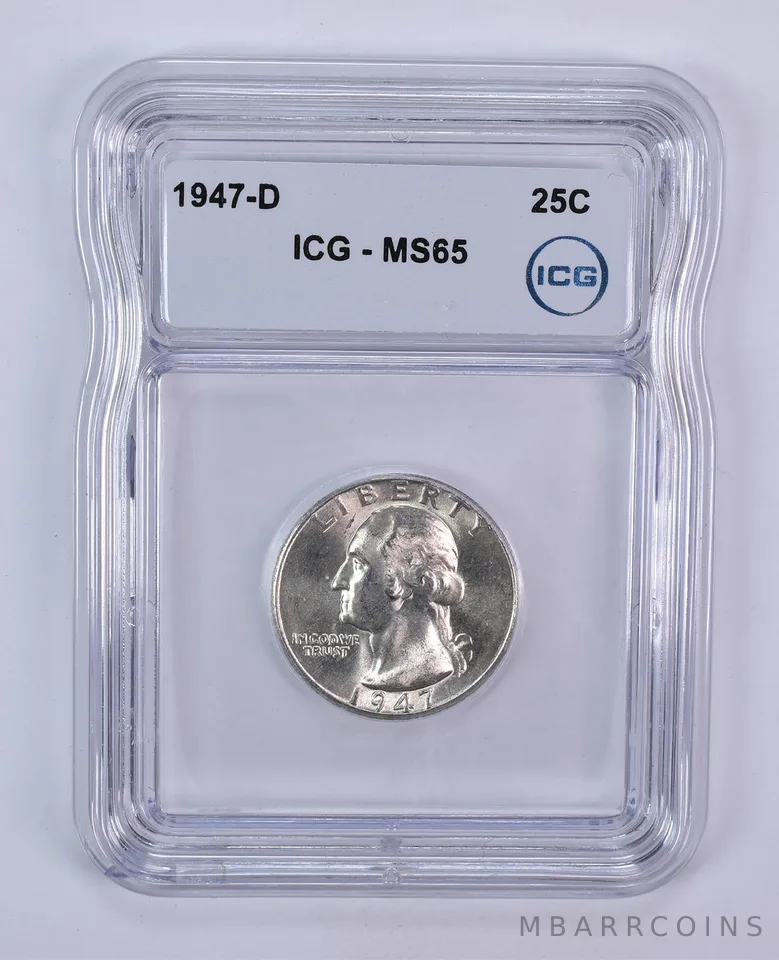 1947-D Washington Quarter MS65 ICG