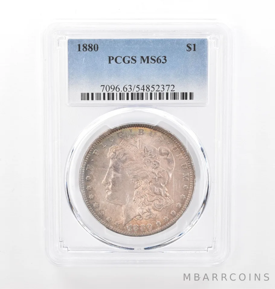 1880 Morgan Silver Dollar MS63 PCGS Beautiful Tone *2073