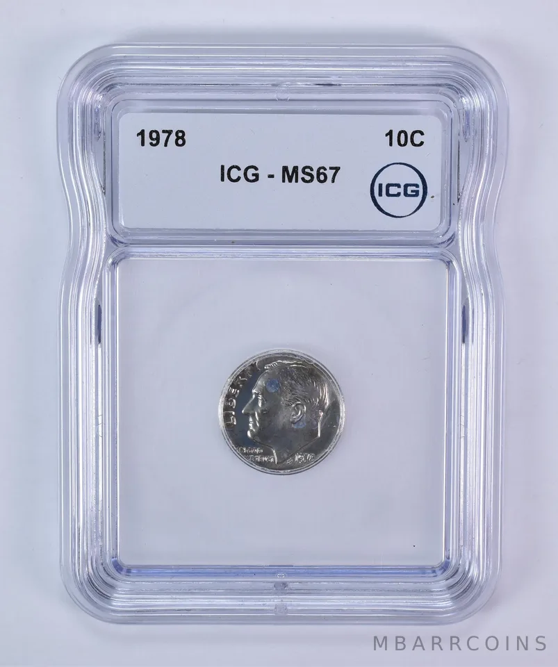 1978 Roosevelt Dime MS67 ICG