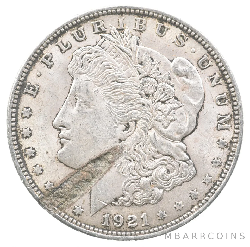 1921 Morgan Silver Dollar Major Lamination Error *0924