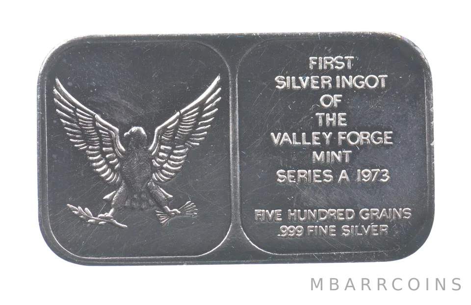 1973 32 Grams Silver First Silver Ingot Of Valley Forge Mint a8556