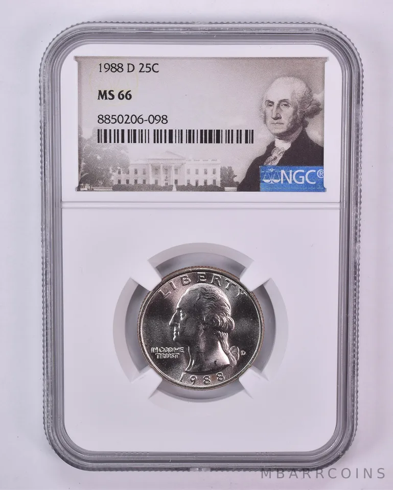 1988-D Washington Quarter MS66 NGC Special Label