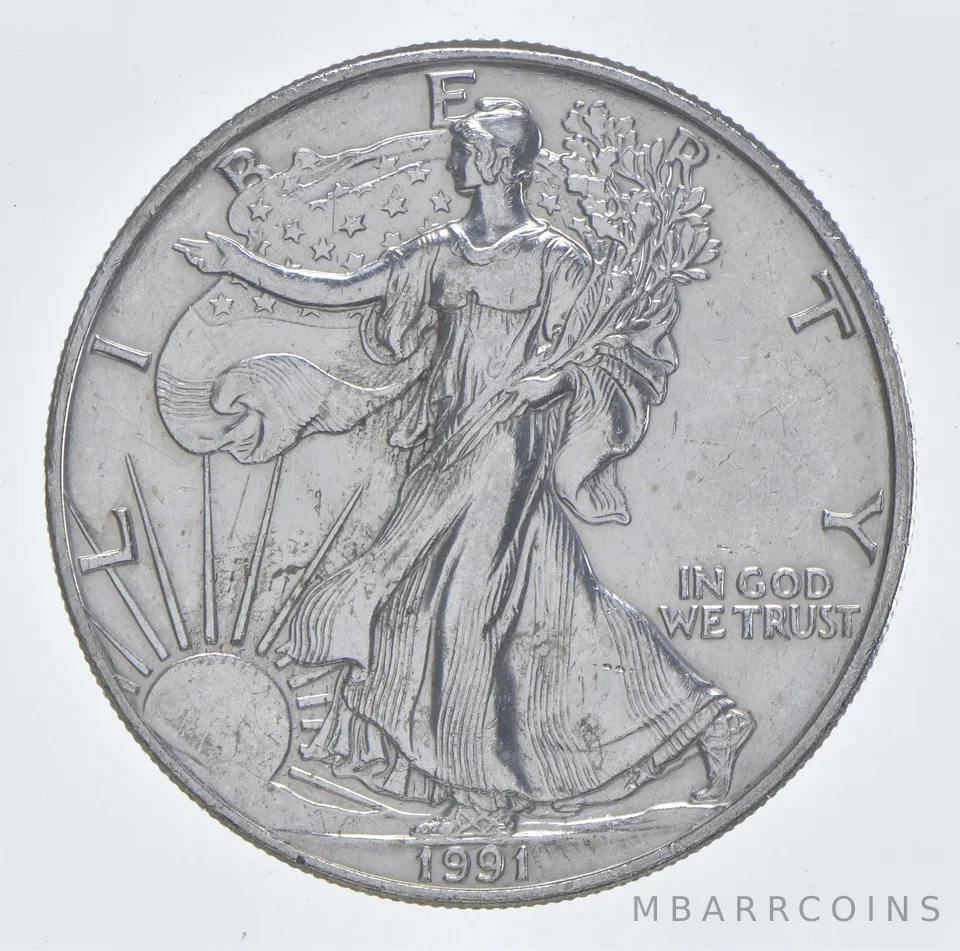 Better Date 1991 American Silver Eagle 1 Troy Oz .999 Fine Silver *099