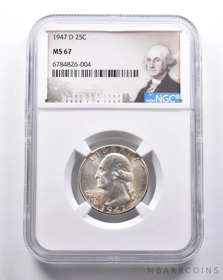 MS67 1947-D Washington Quarter NGC *3329