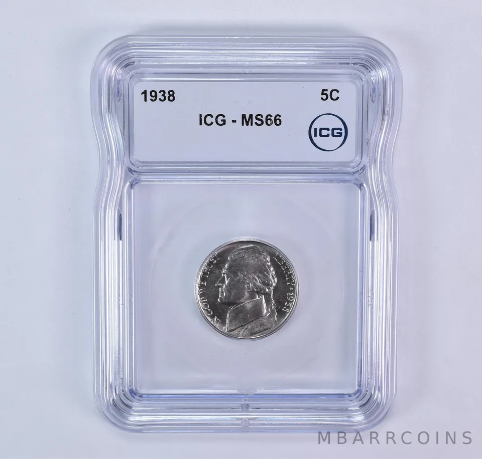 1938 Jefferson Nickel MS66 ICG