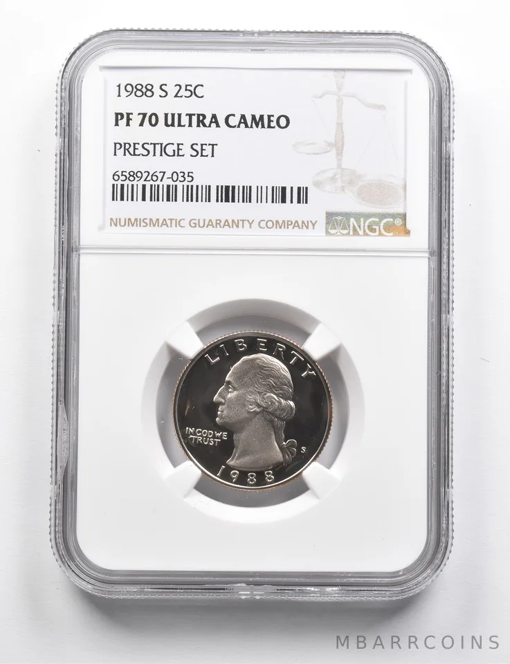 PF70 UCAM 1988-S Washington Quarter Prestige Set NGC *9745